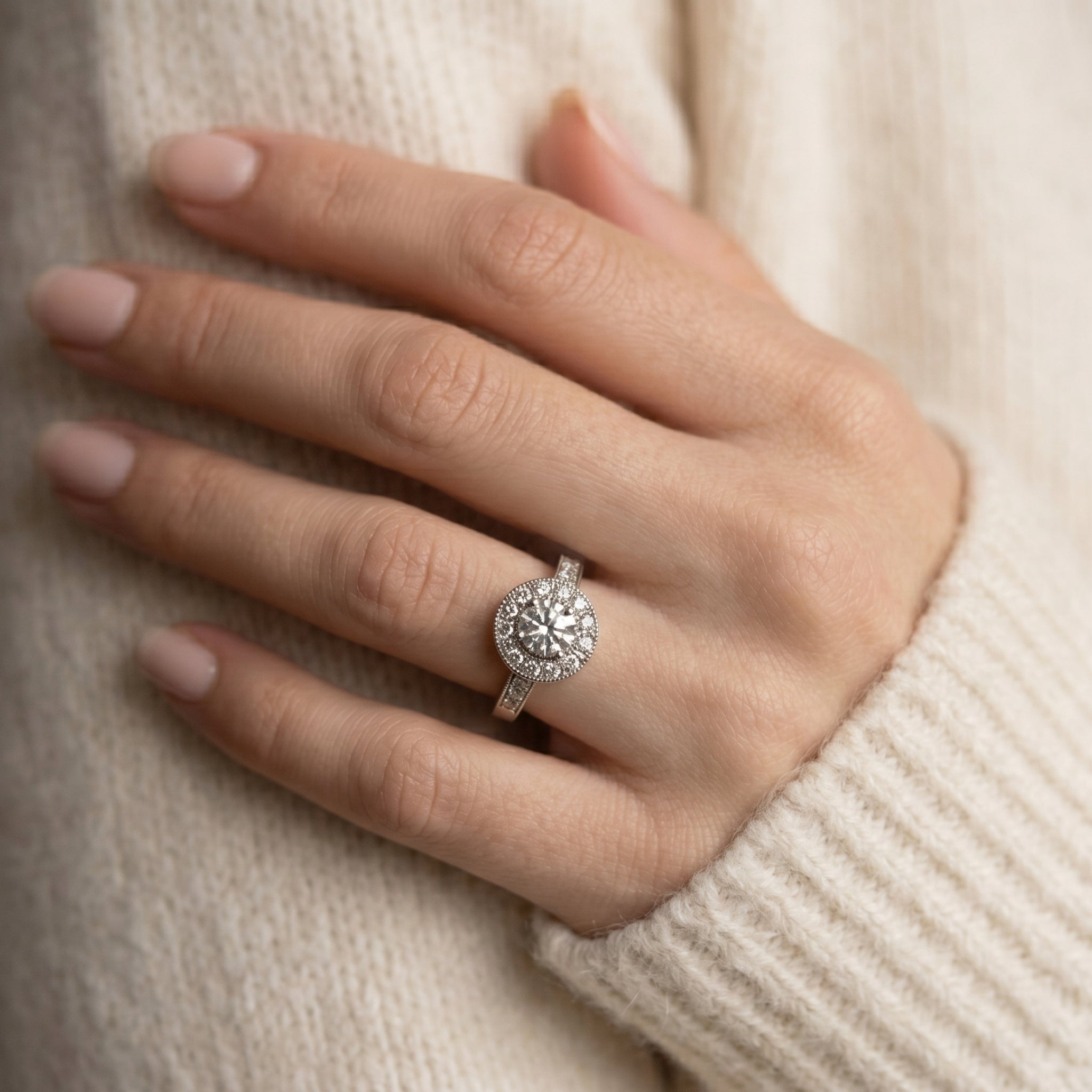 Anillo Halo Ruleteado