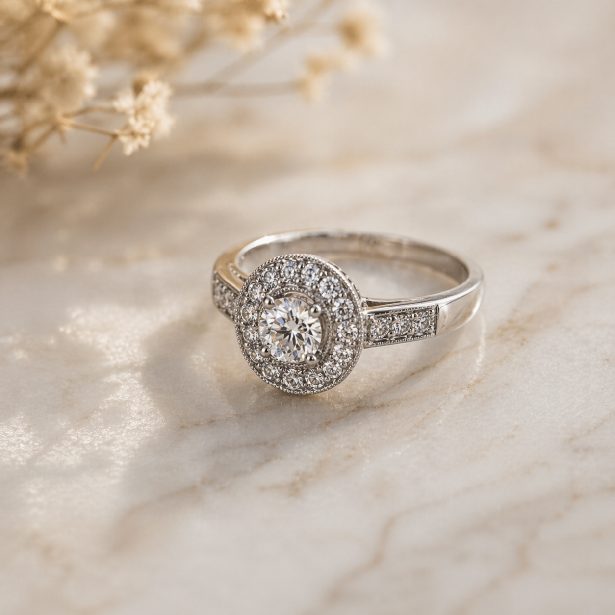 Anillo Halo Ruleteado