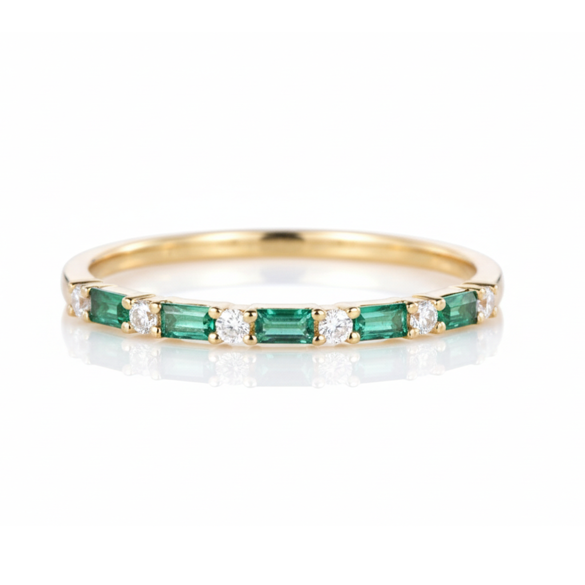 Anillo Esmeralda Baguette