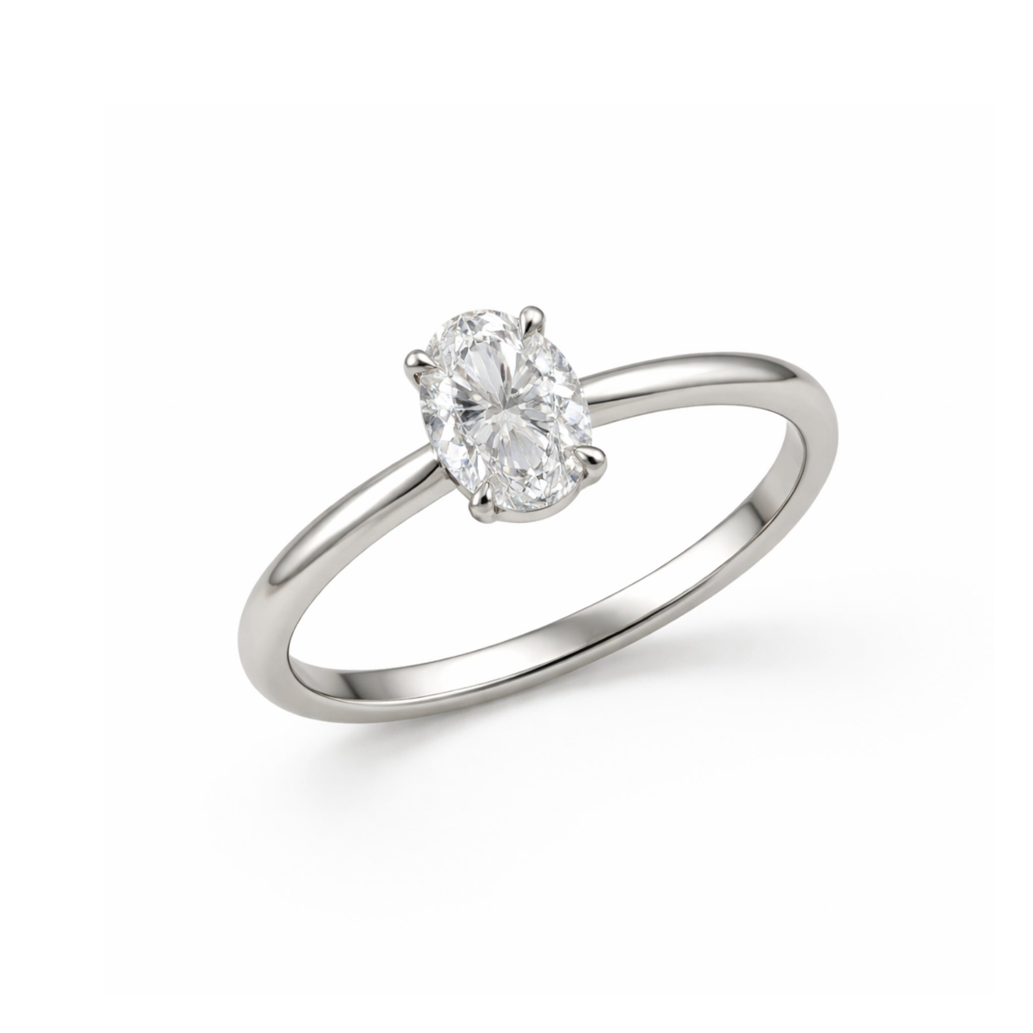 Anillo Solitario Oval