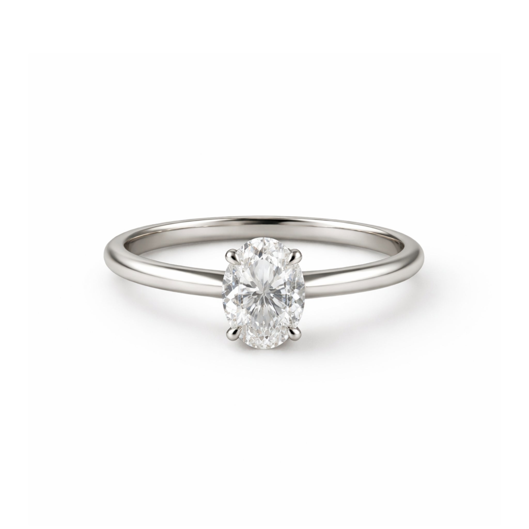 Anillo Solitario Oval