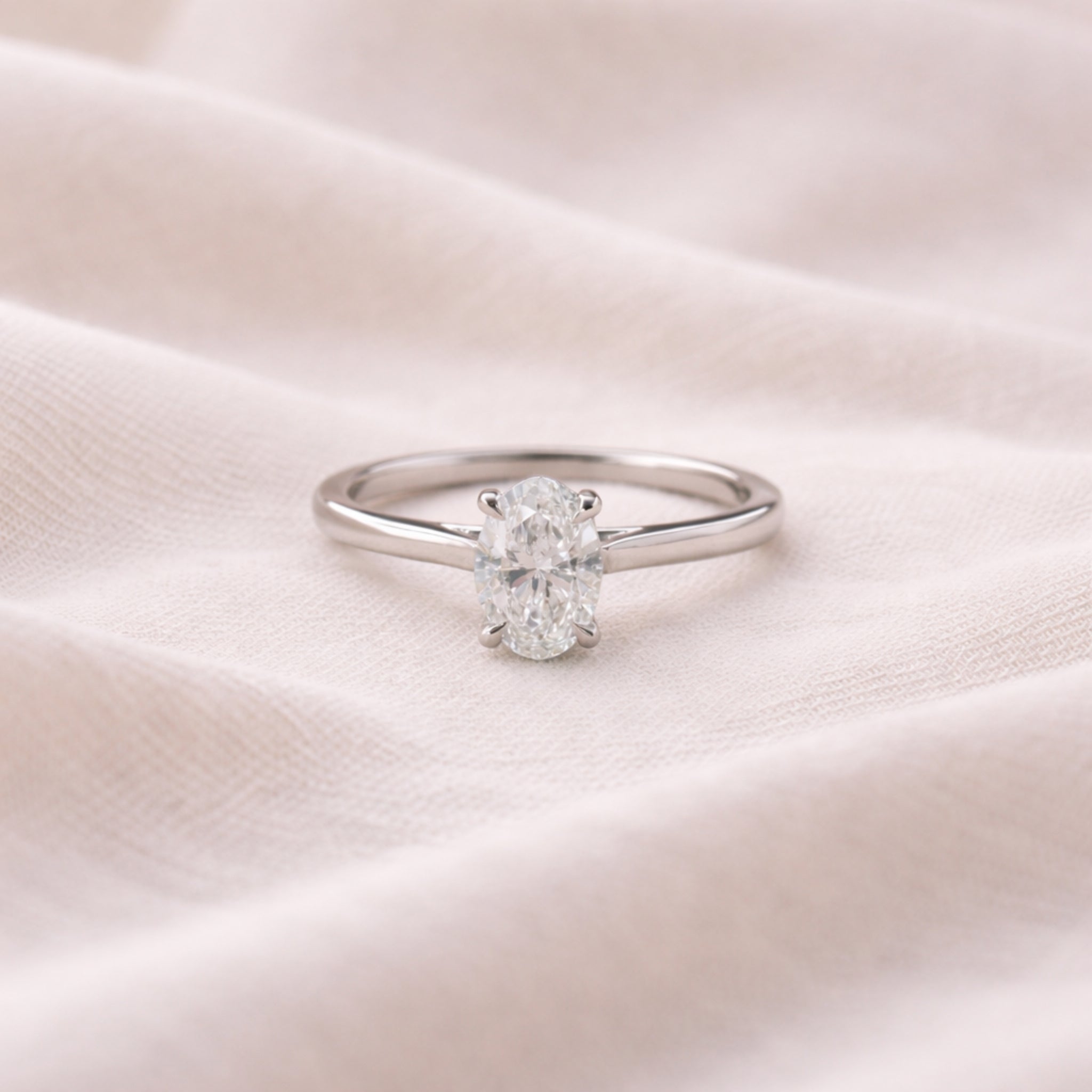 Anillo Solitario Oval