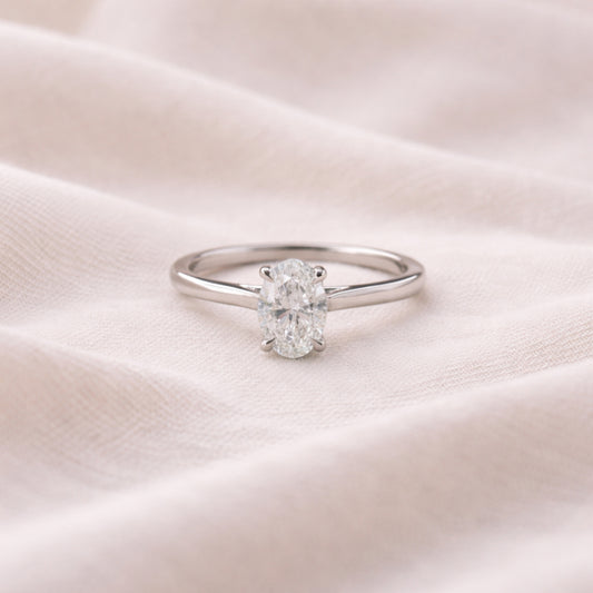 Anillo Solitario Oval