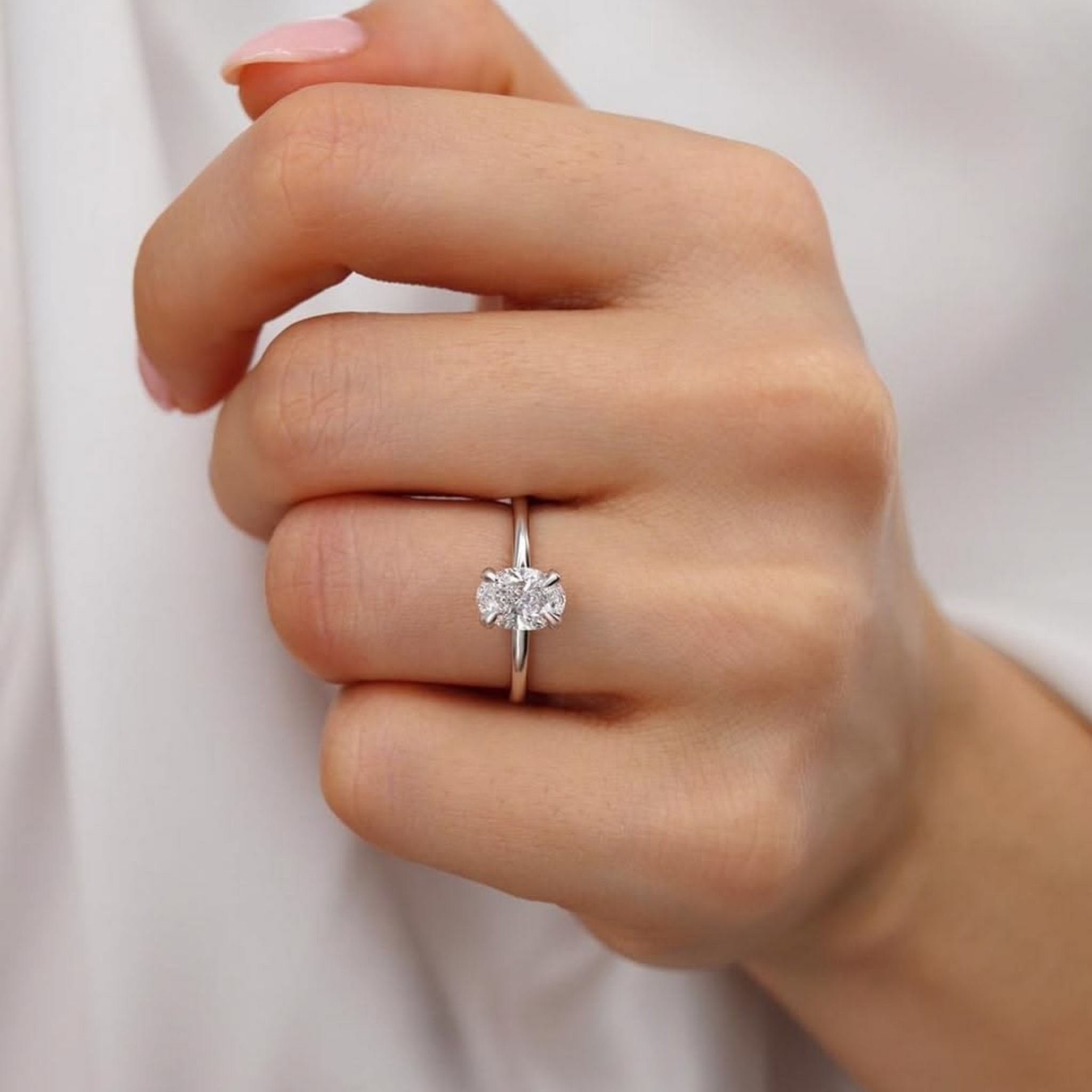 Anillo Solitario Oval