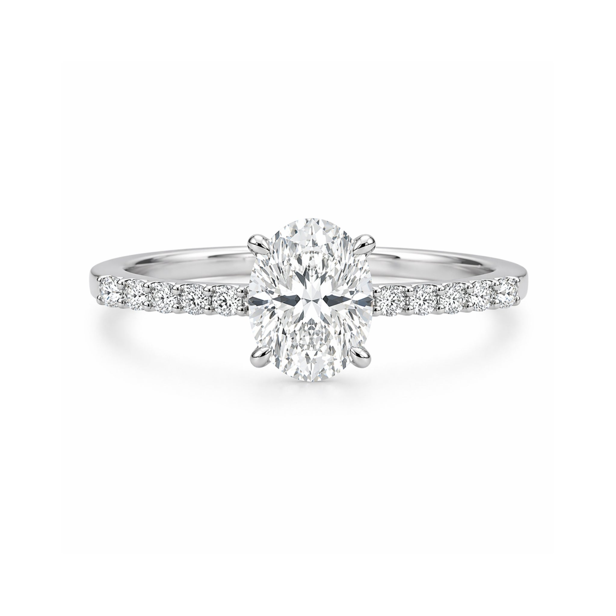 Anillo Solitario Oval Plus
