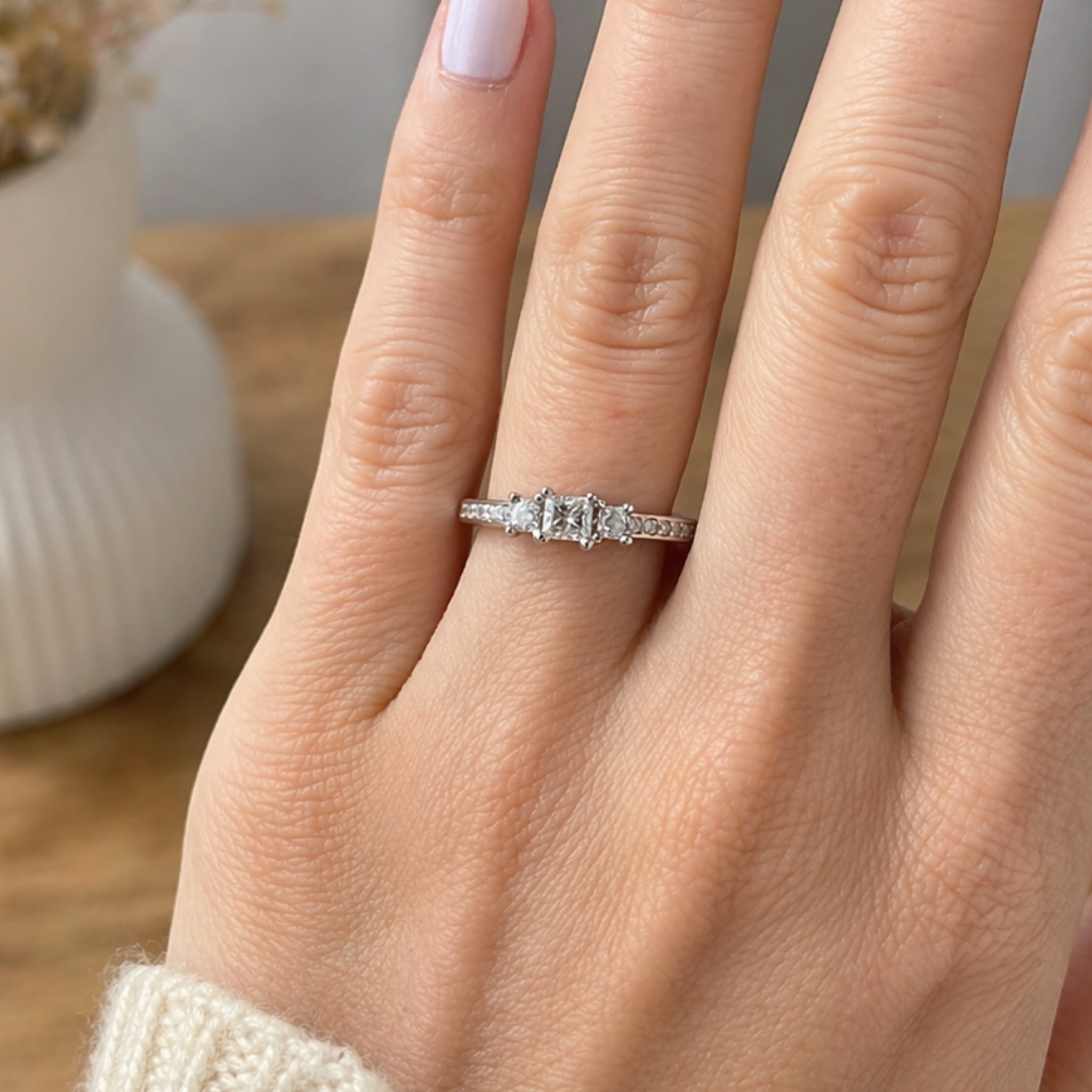 Anillo Tresillo Princess