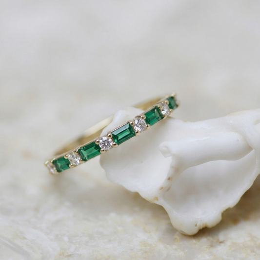 Anillo Esmeralda Baguette