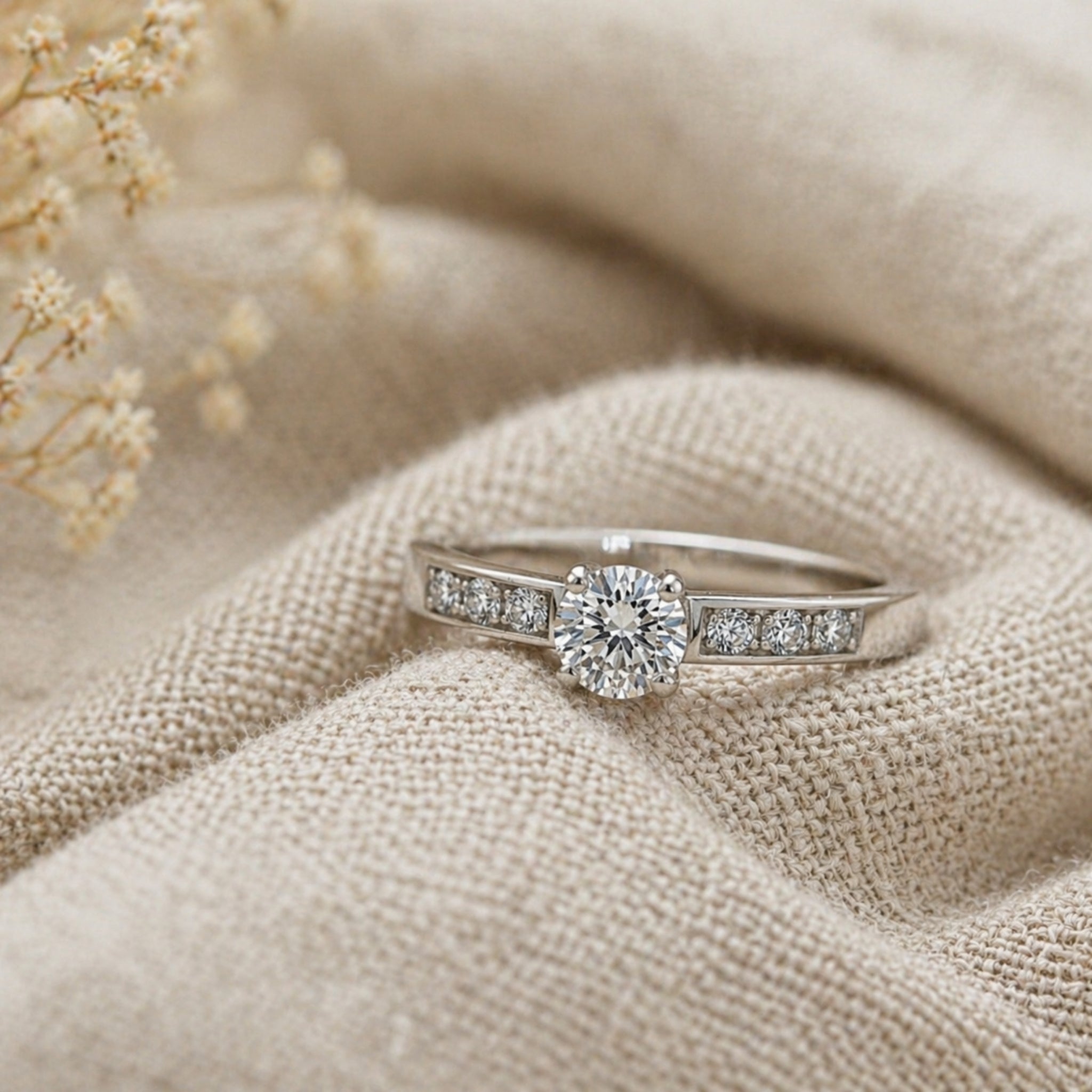 Anillo Solitario Riel