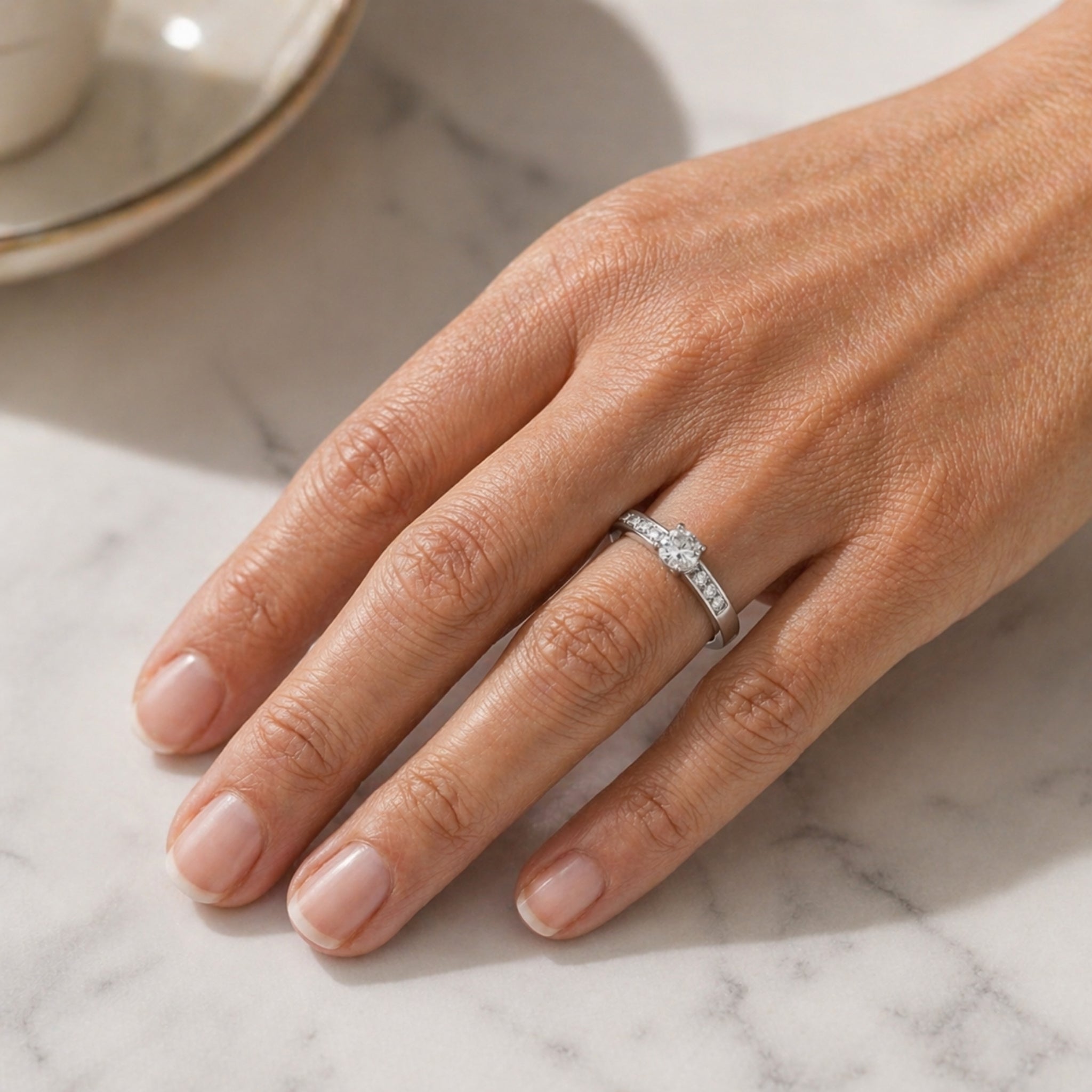 Anillo Solitario Riel