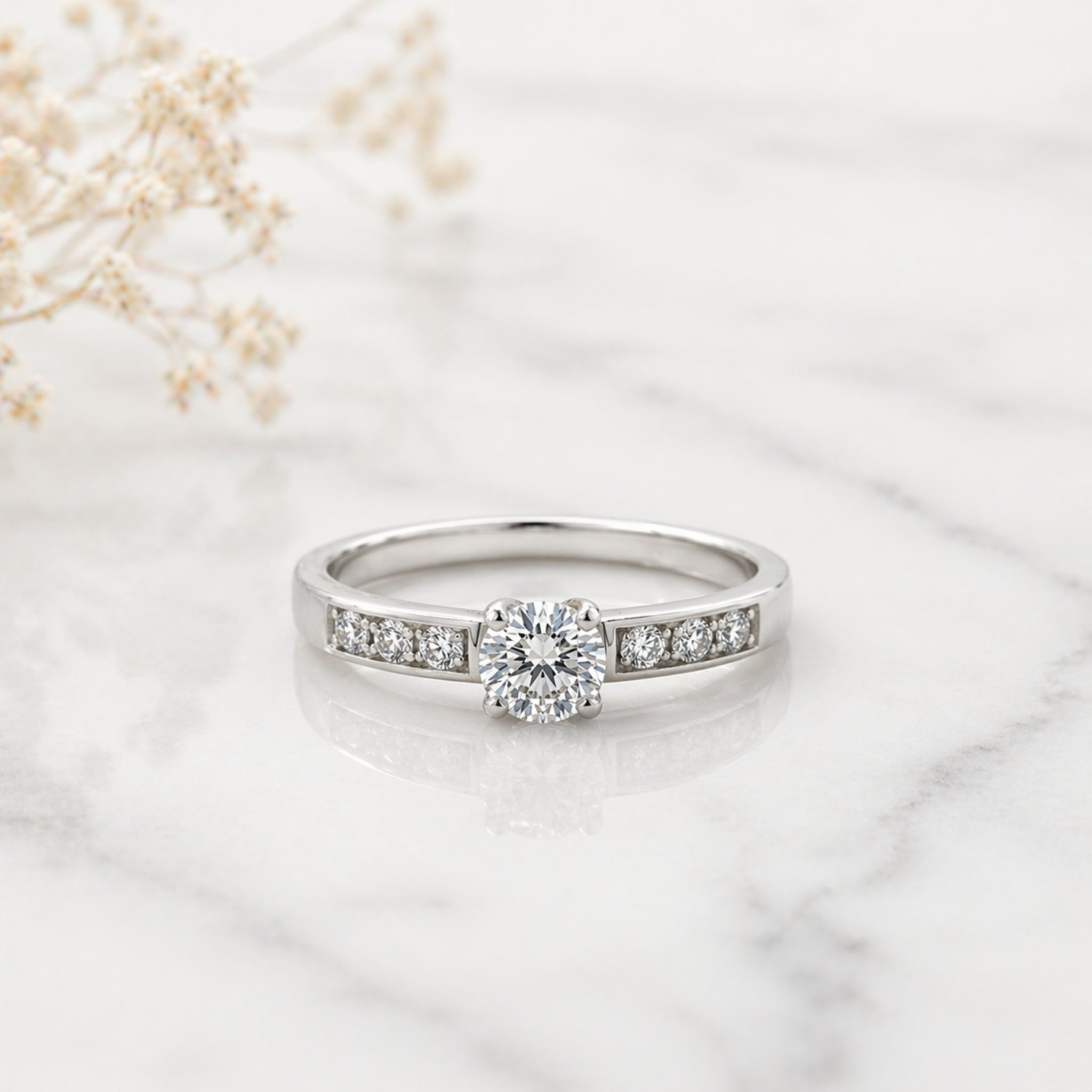 Anillo Solitario Riel