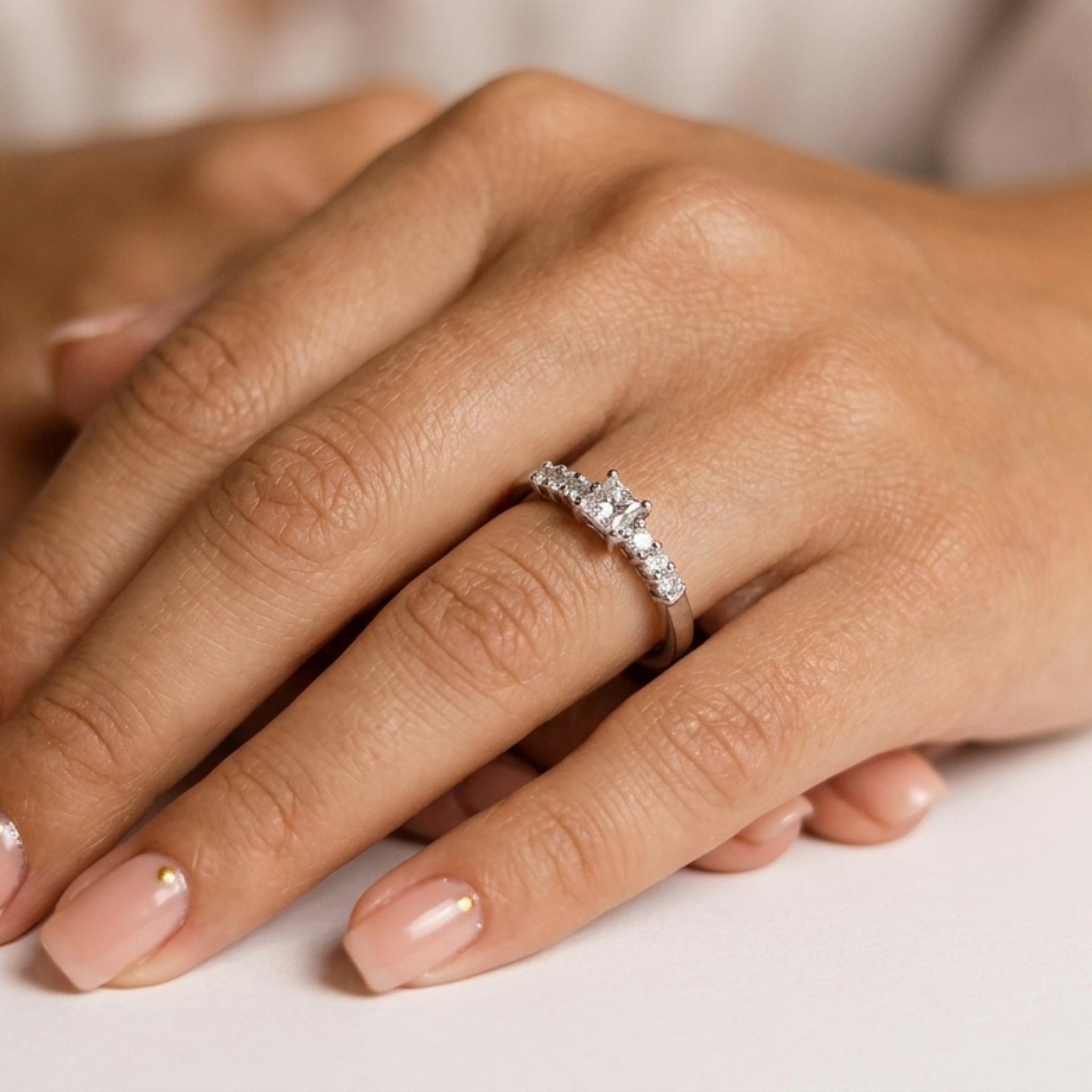 Anillo Solitario Princess Grifa