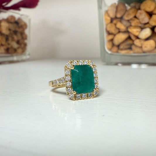 Anillo Esmeralda Halo