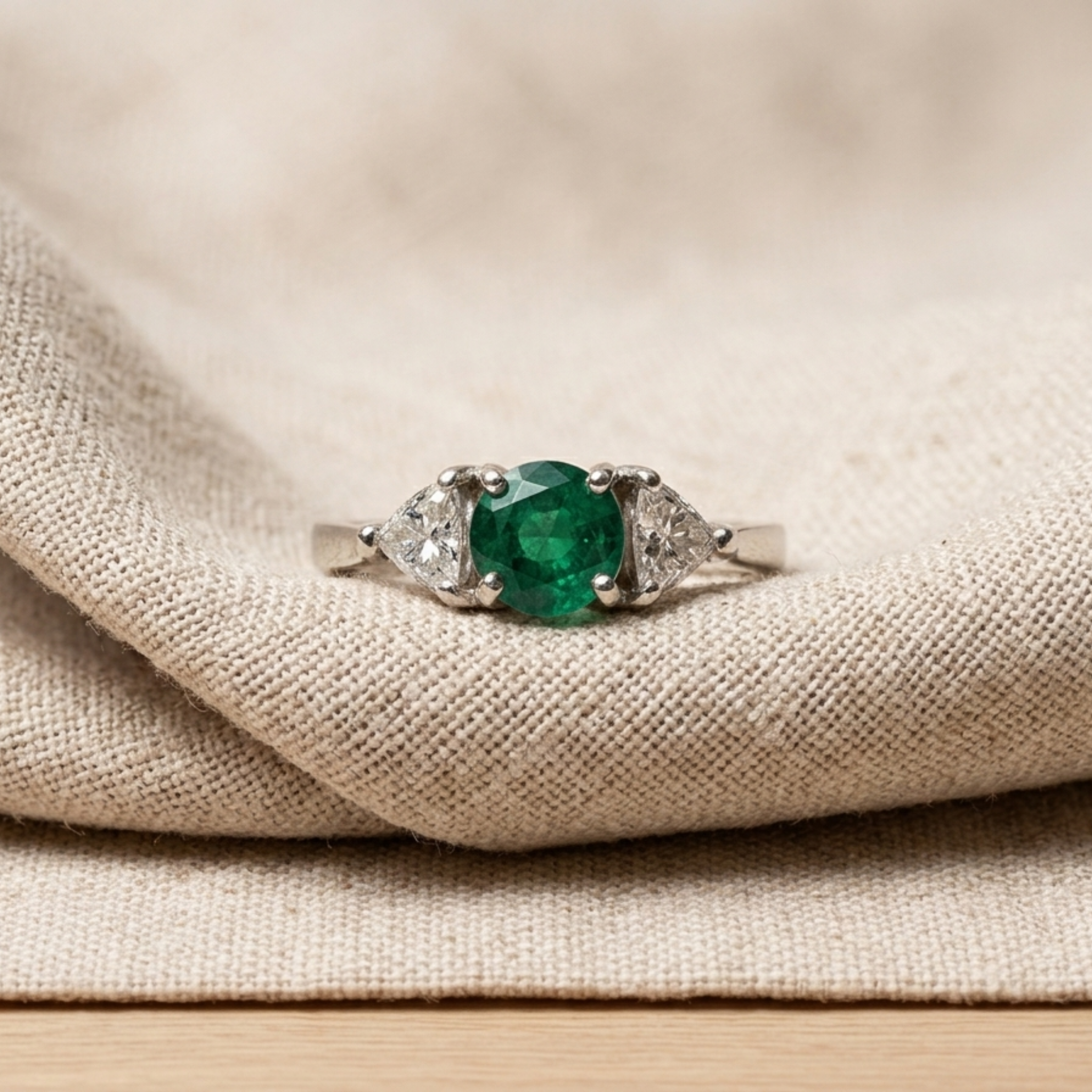 Anillo Esmeralda Trillon