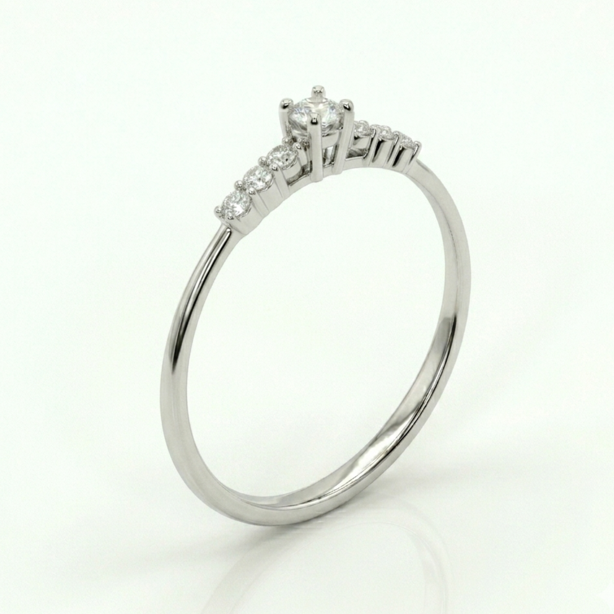 Anillo Solitario Slim