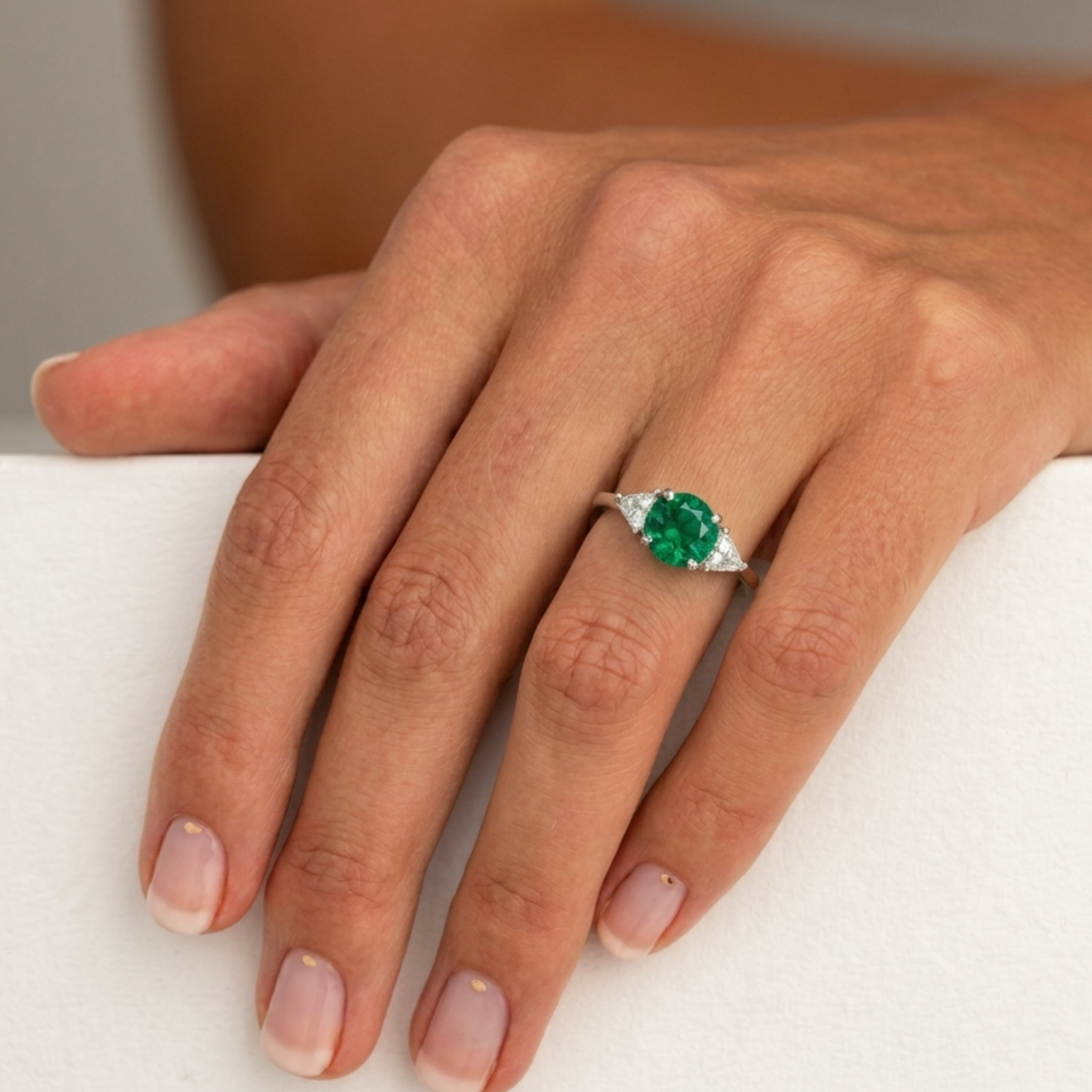 Anillo Esmeralda Trillon