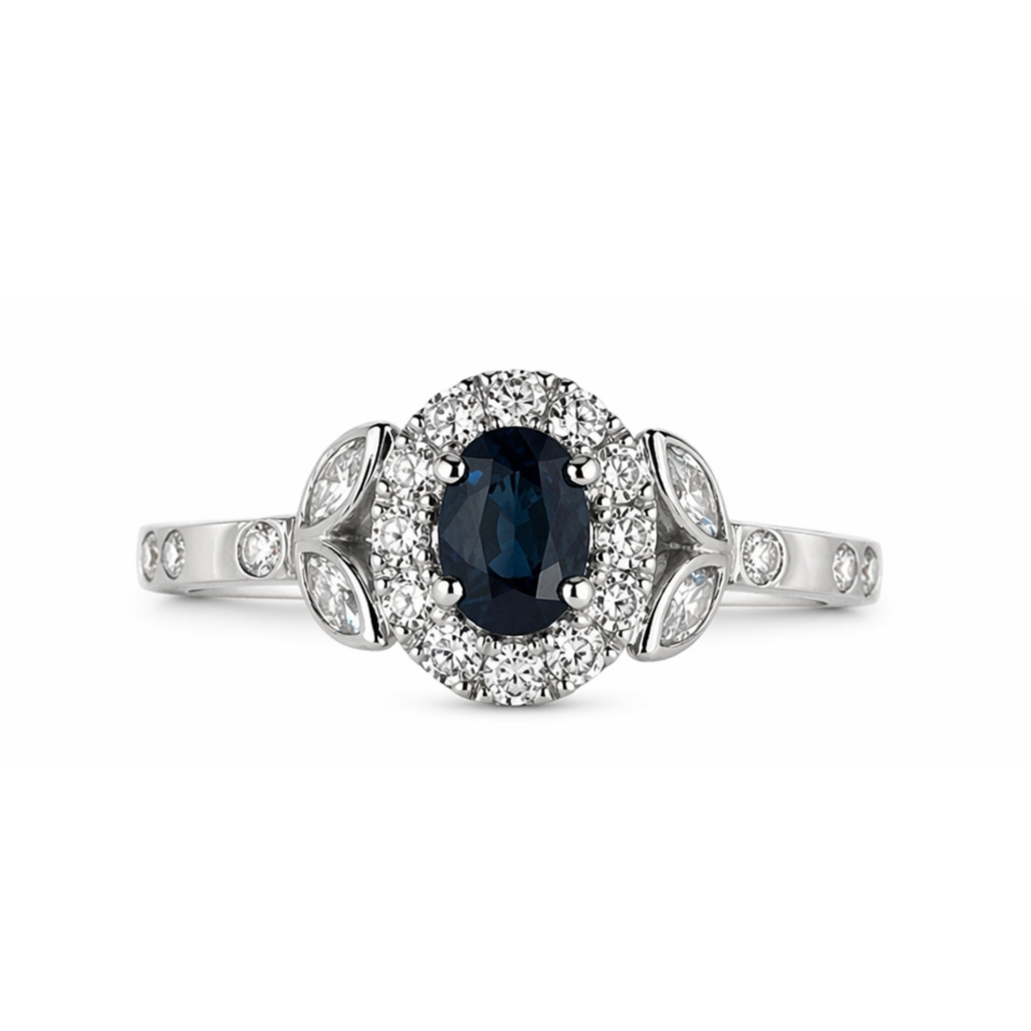 Anillo Zafiro Flor