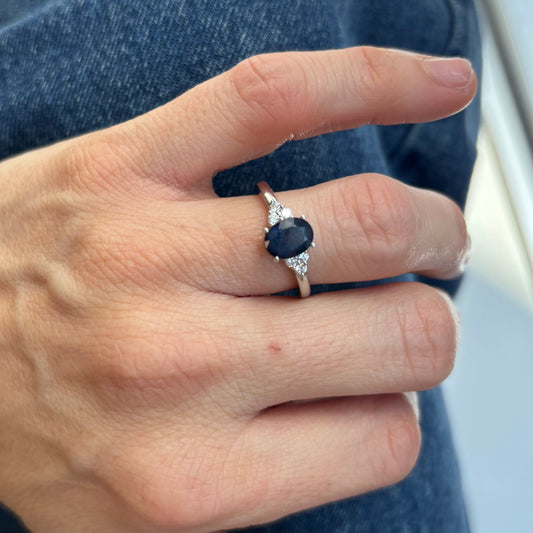 Anillo Zafiro Ojo de Horus
