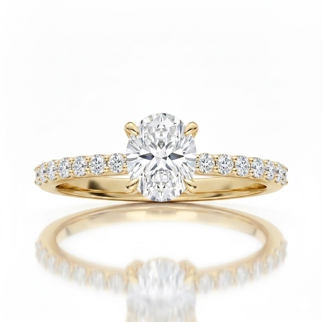 Anillo Solitario Oval Plus