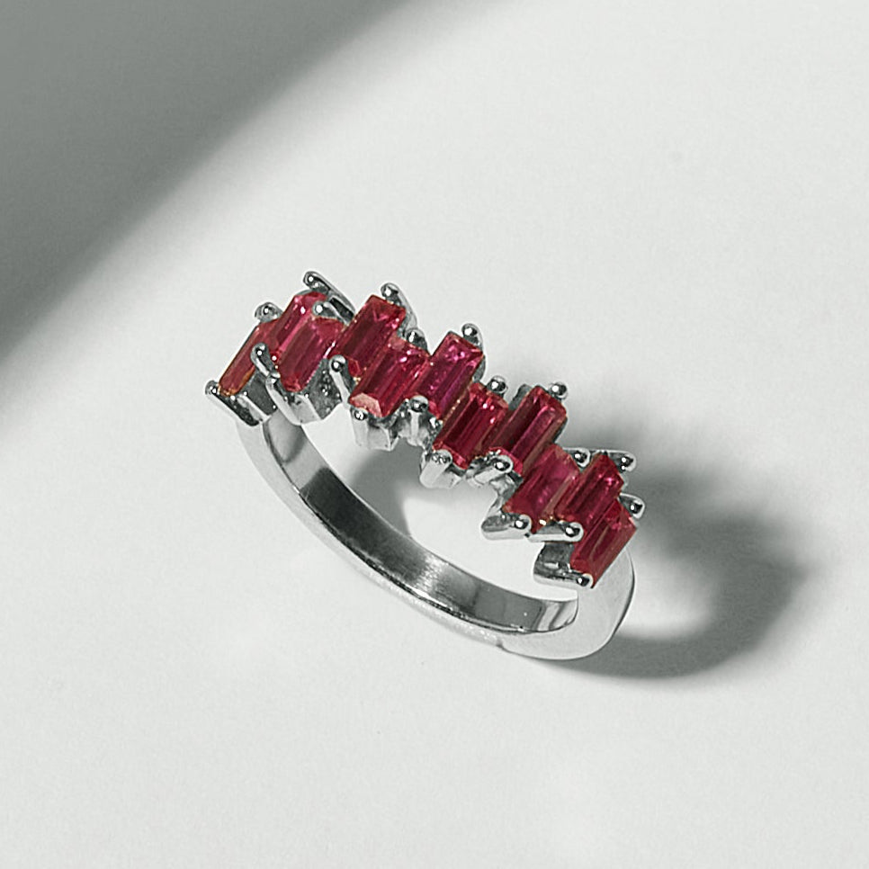 Anillo Baguette Rubi GP138
