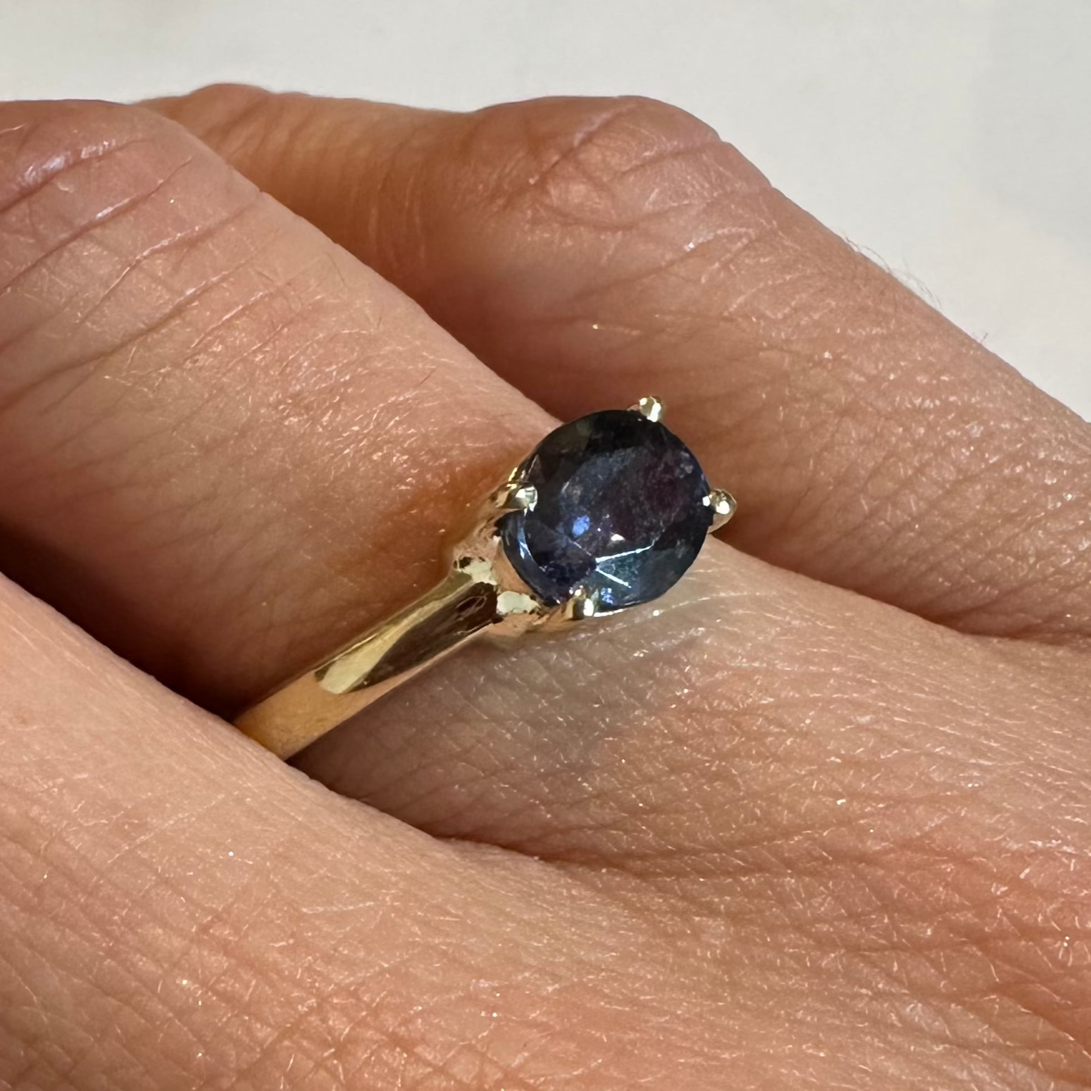 Anillo Solitario Tanzanita